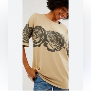 The Bureau Wild Rose Oversized Tee Free People Viral Sold Out Like New